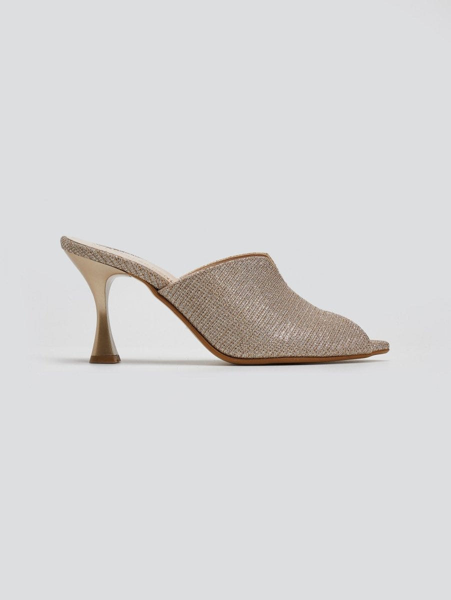 Mules με γκλίτερ Tfp - Nude - thefashionproject.gr - TFP