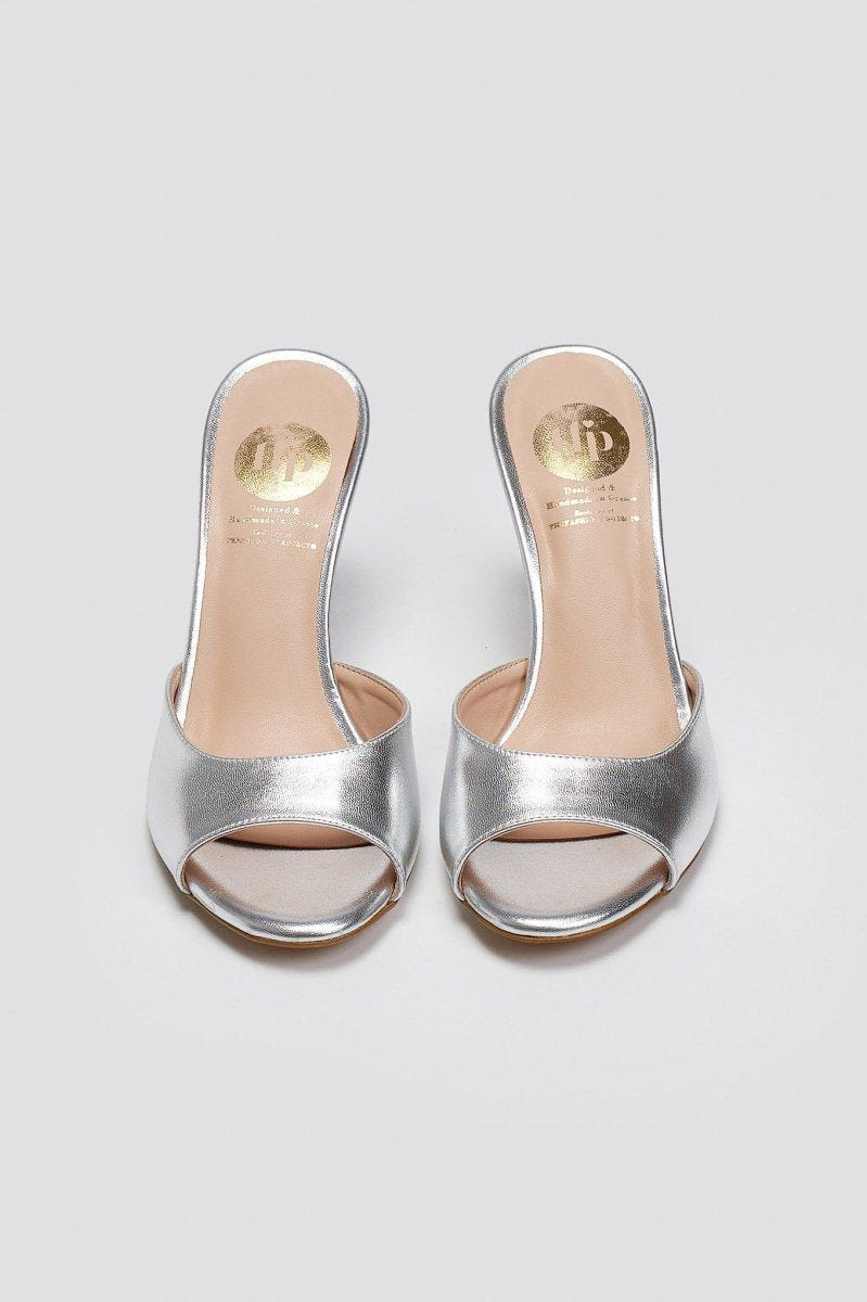 Mules με λεπτό τακούνι TFP - Ασημί - thefashionproject.gr - TFP