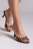 Mules με λεπτό τακούνι TFP - Leopard - thefashionproject.gr - TFP