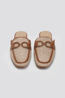 Mules με πλεκτό σχέδιο ERYNN - Κάμελ - thefashionproject.gr - ERYNN