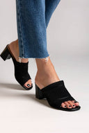 Mules με πλεκτό σχέδιο ERYNN - Μαύρο - thefashionproject.gr - ERYNN