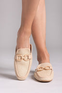 Mules με πλεκτό σχέδιο ERYNN - Μπεζ - thefashionproject.gr - ERYNN
