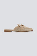 Mules με πλεκτό σχέδιο ERYNN - Μπεζ - thefashionproject.gr - ERYNN