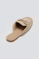 Mules με πλεκτό σχέδιο ERYNN - Μπεζ - thefashionproject.gr - ERYNN