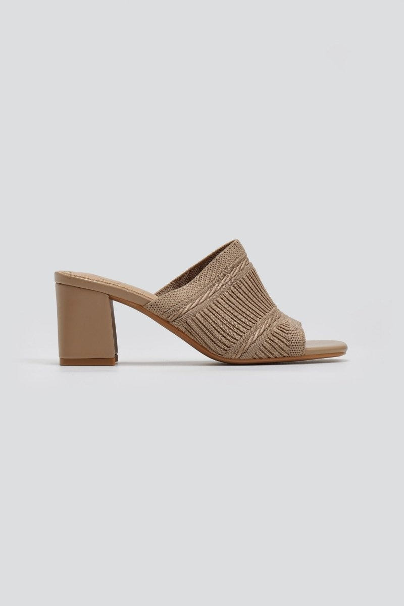 Mules με πλεκτό σχέδιο ERYNN - Τάουπε - thefashionproject.gr - ERYNN