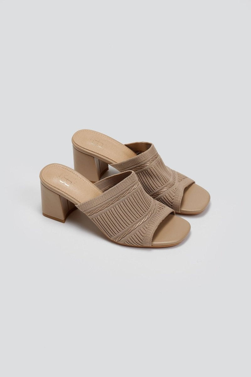 Mules με πλεκτό σχέδιο ERYNN - Τάουπε - thefashionproject.gr - ERYNN