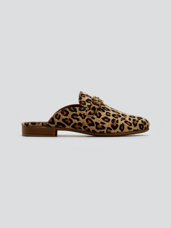 Mules με ponyskin και print Ragazza 0117 - Leopard - thefashionproject.gr - RAGAZZA