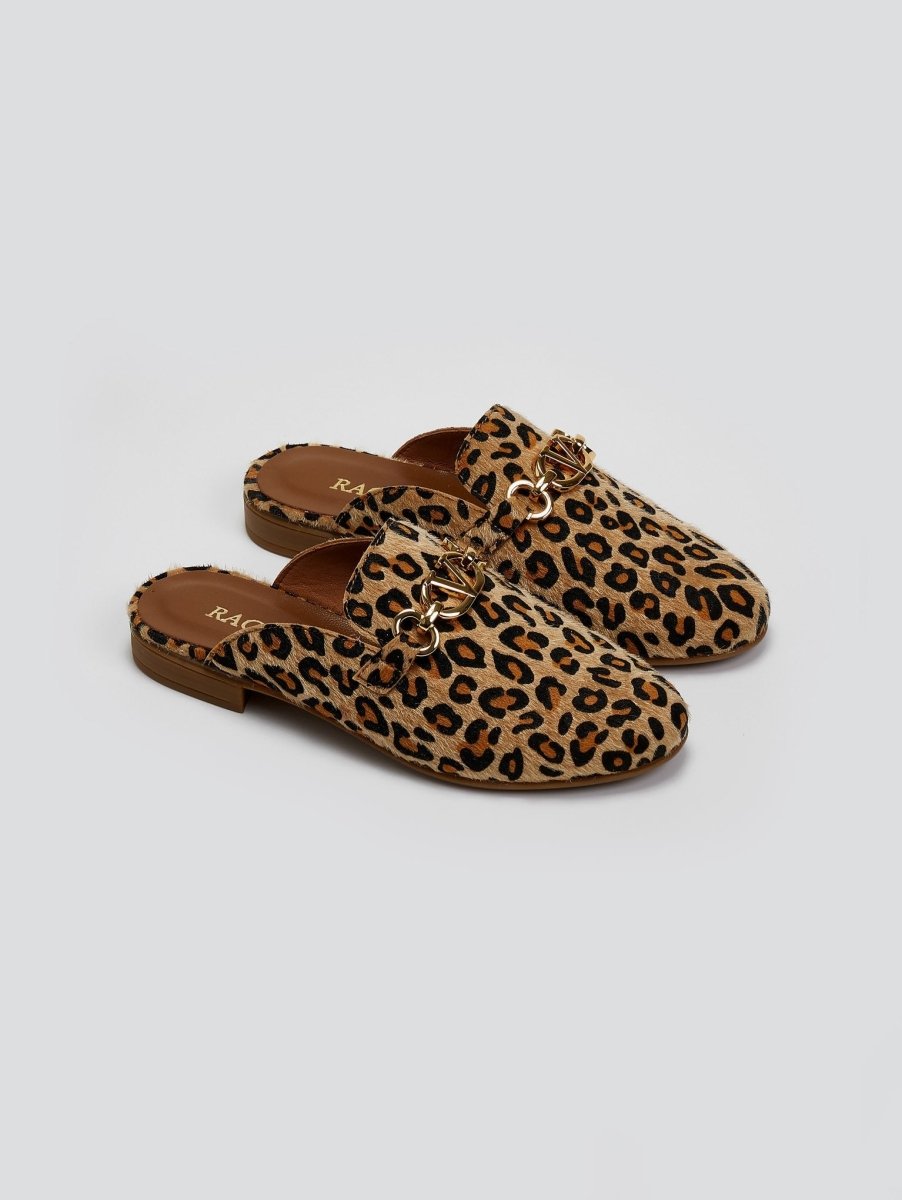 Mules με ponyskin και print Ragazza 0117 - Leopard - thefashionproject.gr - RAGAZZA