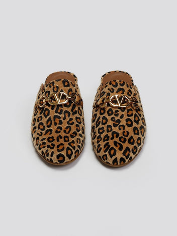 Mules με ponyskin και print Ragazza 0117 - Leopard - thefashionproject.gr - RAGAZZA