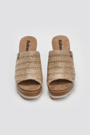 Mules με ψάθινη φάσα Refresh 172703 - Τάουπε - thefashionproject.gr - Refresh