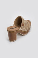 Mules με ψάθινη φάσα Refresh 172703 - Τάουπε - thefashionproject.gr - Refresh