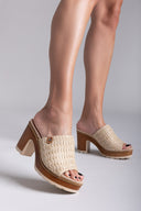 Mules με ψάθινη φάσα Refresh 172703