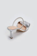 Mules με στρας λουράκι TFP - Ασημί - thefashionproject.gr - TFP