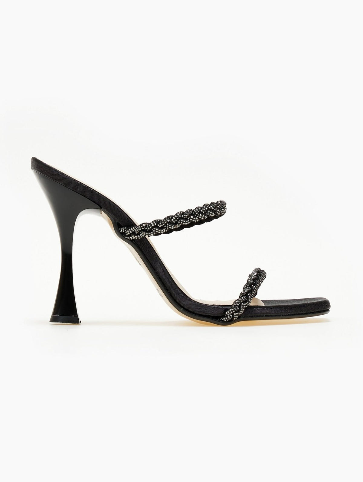 Mules με στρας TFP - Μαύρο - thefashionproject.gr - TFP