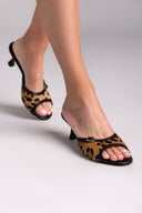 Mules με συνθετικό ponyskin TFP - Leopard - thefashionproject.gr - TFP