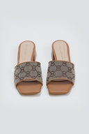 Mules με υφασμάτινη φάσα και print TFP - Ταμπά - thefashionproject.gr - TFP