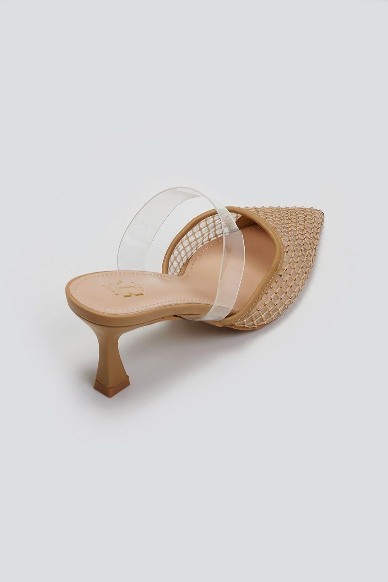 Mules μυτερά με διακριτικά στρας ERYNN - Τάουπε - thefashionproject.gr - ERYNN