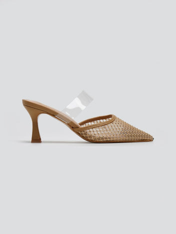 Mules μυτερά με διακριτικά στρας ERYNN - Τάουπε - thefashionproject.gr - ERYNN