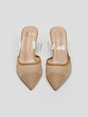 Mules μυτερά με διακριτικά στρας ERYNN - Τάουπε - thefashionproject.gr - ERYNN