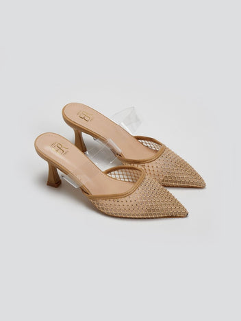 Mules μυτερά με διακριτικά στρας ERYNN - Τάουπε - thefashionproject.gr - ERYNN
