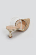 Mules μυτερά με διακριτικά στρας ERYNN - Χρυσό - thefashionproject.gr - ERYNN