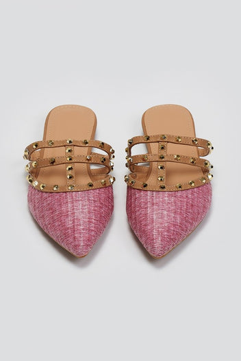 Mules μυτερά με τρουκς ERYNN - Φούξια - thefashionproject.gr - ERYNN