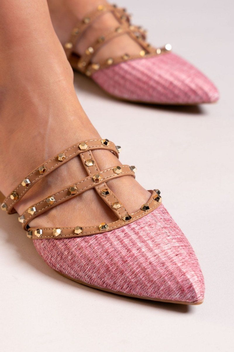 Mules μυτερά με τρουκς ERYNN - Φούξια - thefashionproject.gr - ERYNN