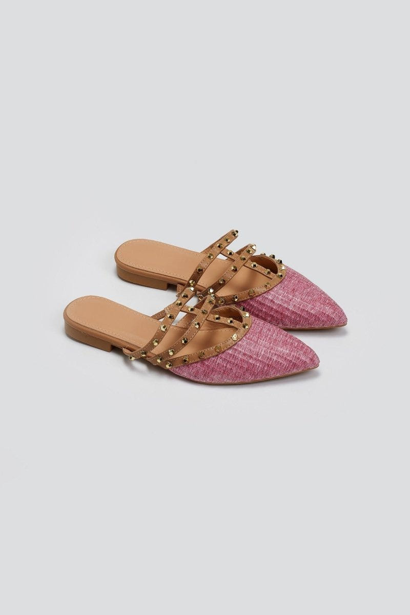 Mules μυτερά με τρουκς ERYNN - Φούξια - thefashionproject.gr - ERYNN