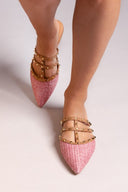 Mules μυτερά με τρουκς ERYNN - Φούξια - thefashionproject.gr - ERYNN