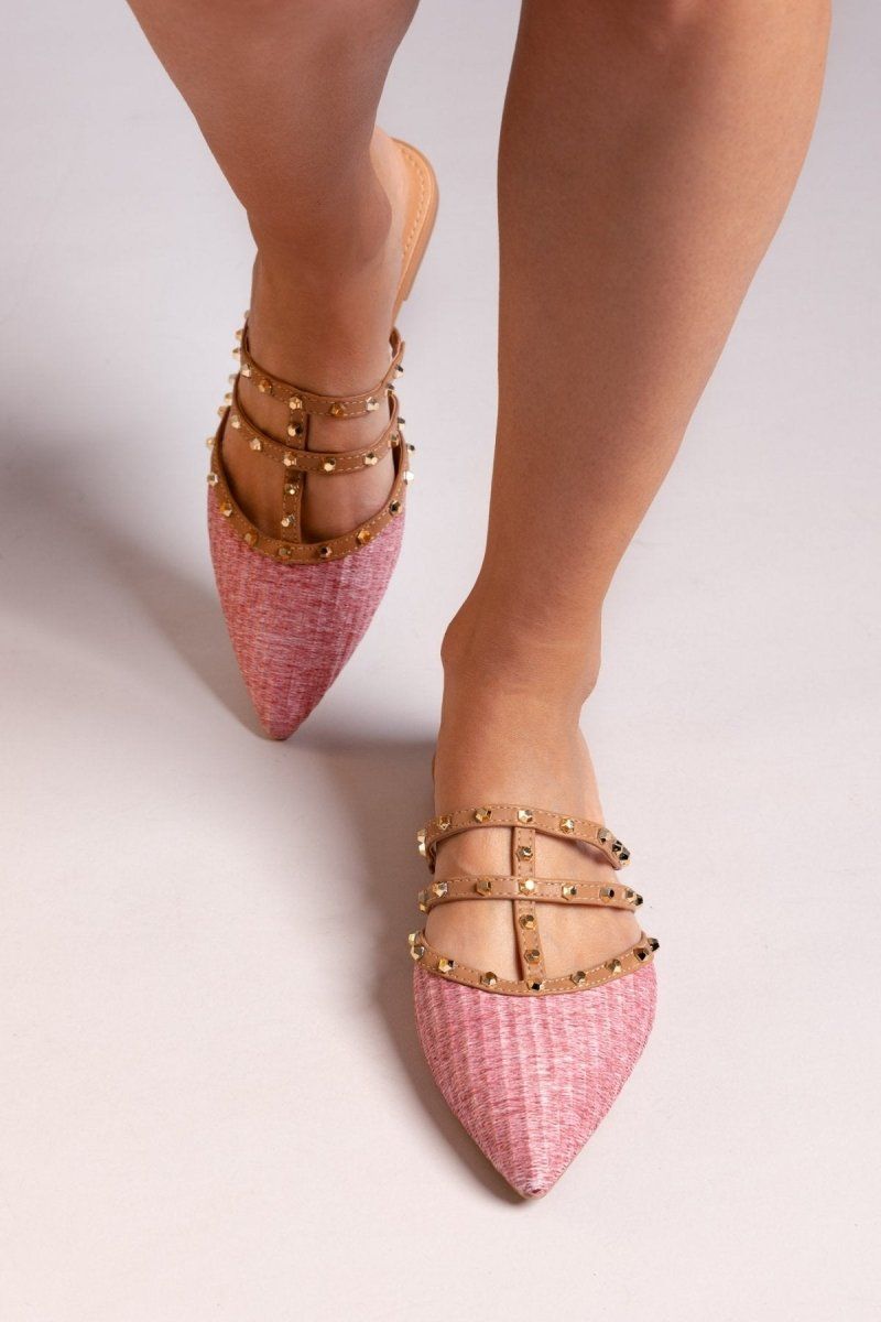 Mules μυτερά με τρουκς ERYNN - Φούξια - thefashionproject.gr - ERYNN