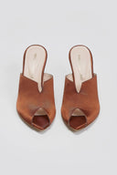 Mules σατέν με άνοιγμα Tfp - Μπρονζέ - thefashionproject.gr - TFP