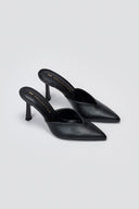 Mules Stiletto V Cut TFP - Black Matte - thefashionproject.gr - TFP