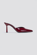 Mules Stiletto V Cut TFP - Bordeaux Patent - thefashionproject.gr - TFP