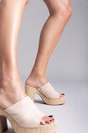 Mules suede με ψάθα στη σόλα ERYNN - Μπεζ - thefashionproject.gr - ERYNN