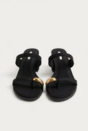 CORINA - Mules with Toe Ring - Black Suede