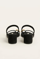 CORINA - Mules with Toe Ring - Black Suede