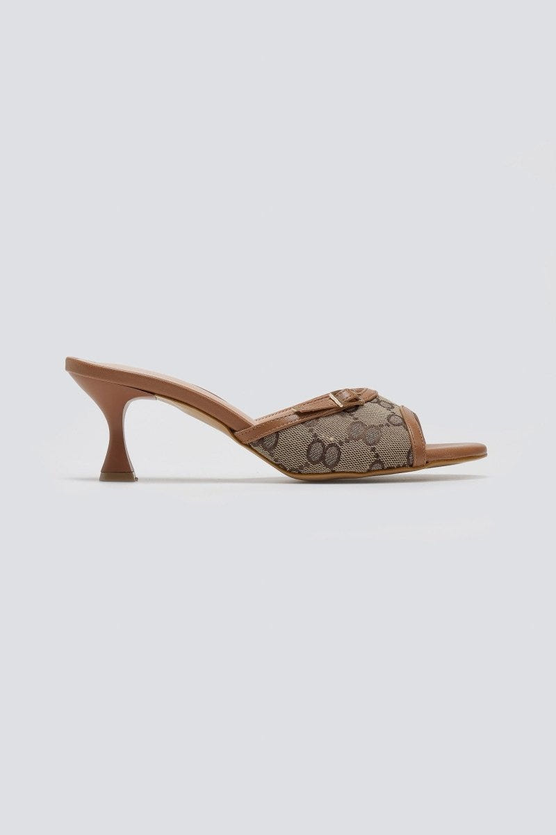 Mules υφασμάτινα με print TFP - Ταμπά - thefashionproject.gr - TFP