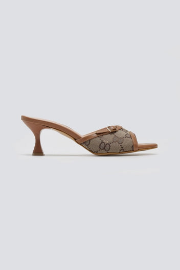 Mules υφασμάτινα με print TFP - Ταμπά - thefashionproject.gr - TFP