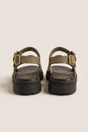 TFP - Nubuck Flatform Sandals Ankle Strap - Khaki