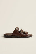 TFP - Nubuck Leather Sandals - Brown Matte