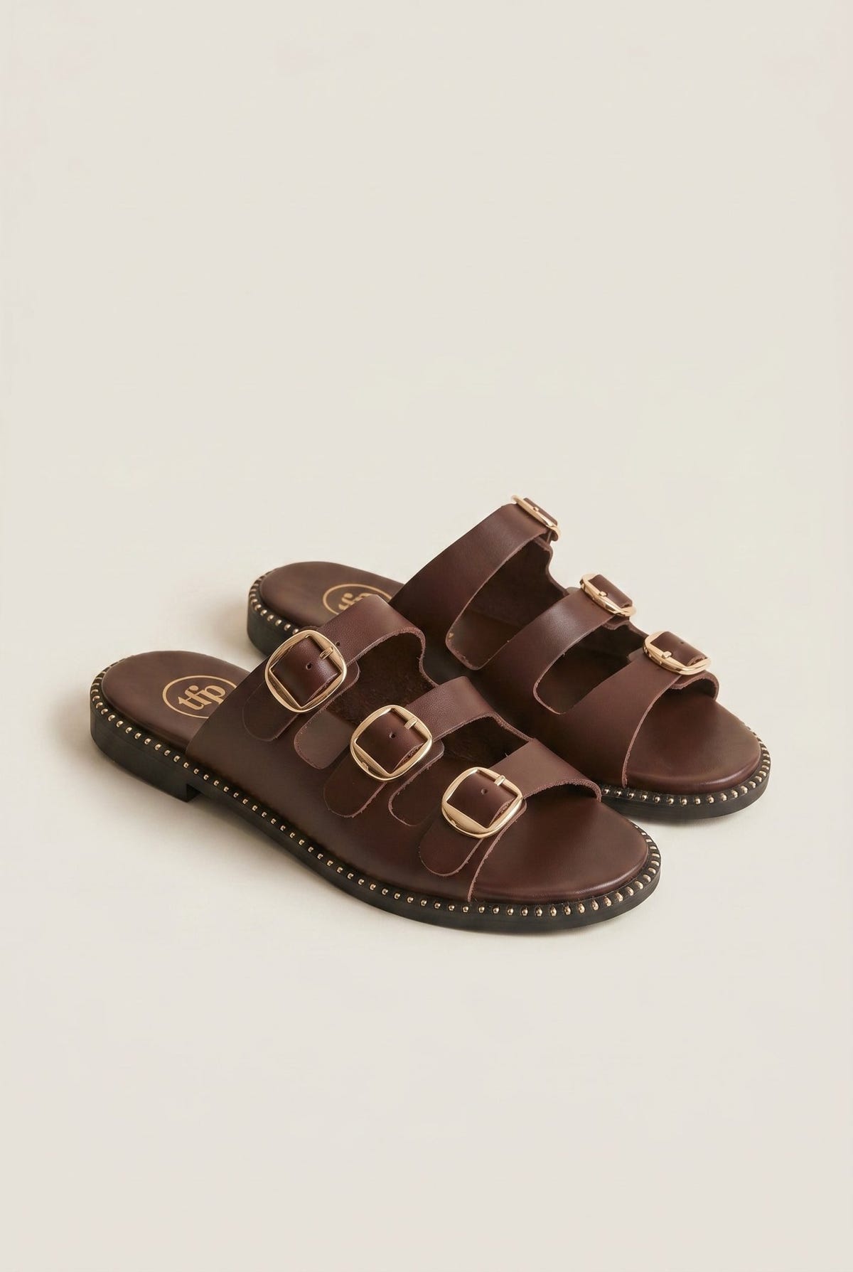 TFP - Nubuck Leather Sandals - Brown Matte
