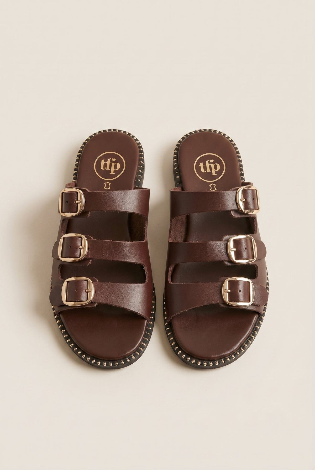 TFP - Nubuck Leather Sandals - Brown Matte