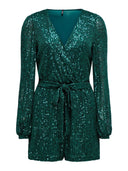 Ολόσωμο σορτς με παγιέτες 15306341 - Σμαραγδί - thefashionproject.gr - ONLY