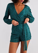 Ολόσωμο σορτς με παγιέτες 15306341 - Σμαραγδί - thefashionproject.gr - ONLY