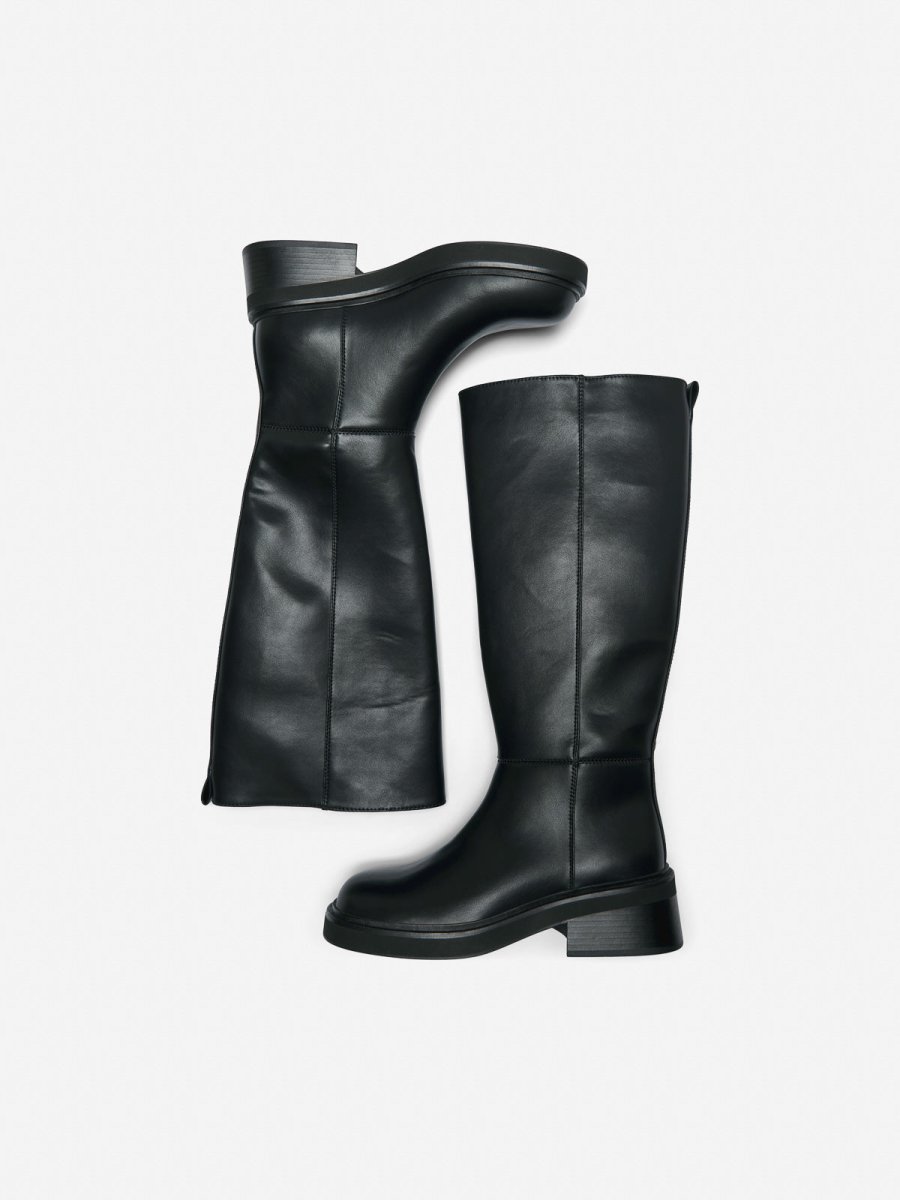 Square-Toe Boots - Black Matte – thefashionproject.gr
