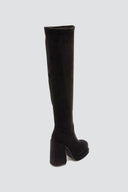 Over the Knee Platform Boots - Black Suede - thefashionproject.gr - MARQUIIZ