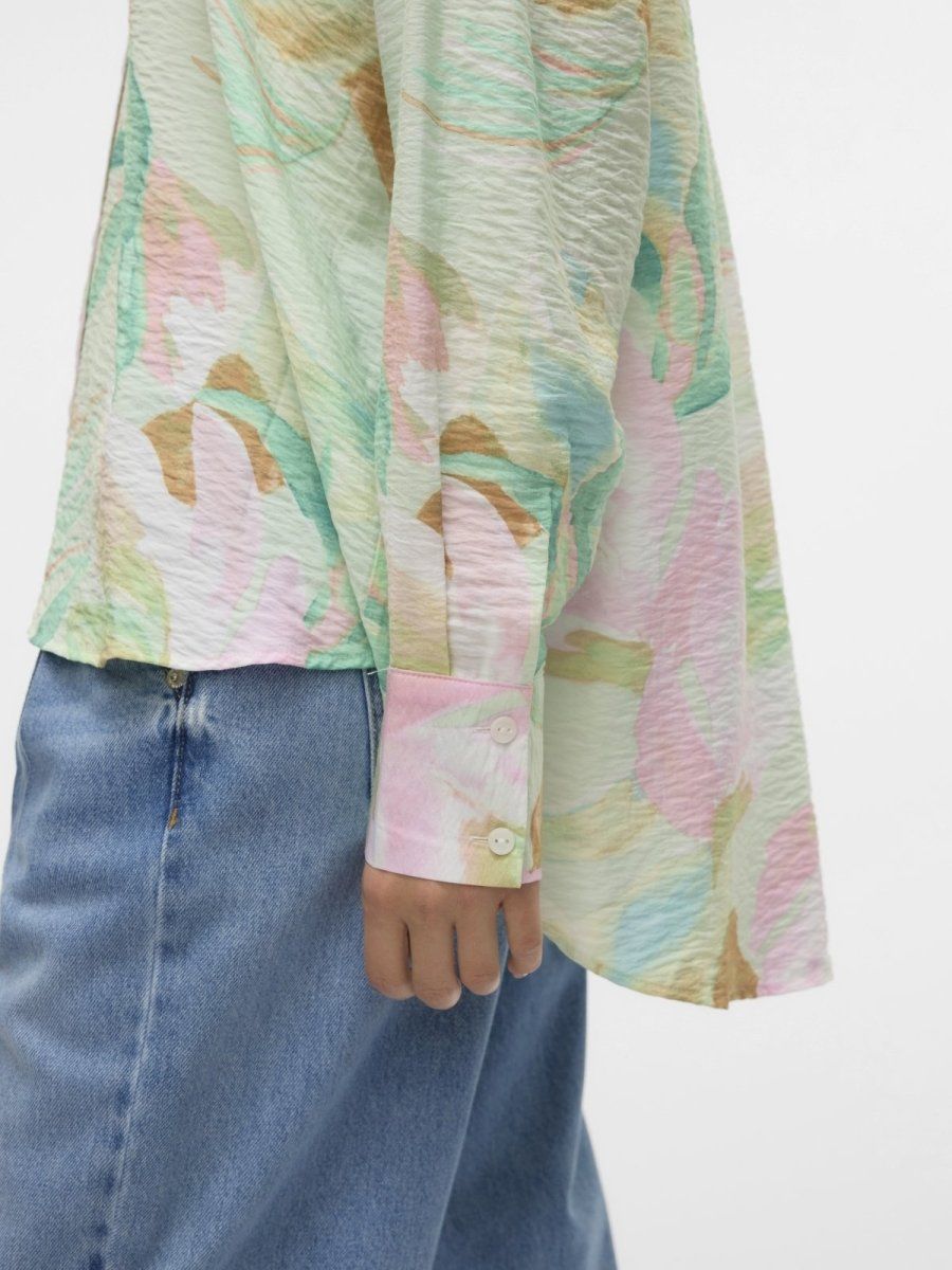 Oversize πουκάμισο με print φλοραλ Vero Moda 10315150 - Multi - thefashionproject.gr - VERO MODA