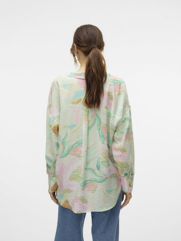 Oversize πουκάμισο με print φλοραλ Vero Moda 10315150 - Multi - thefashionproject.gr - VERO MODA