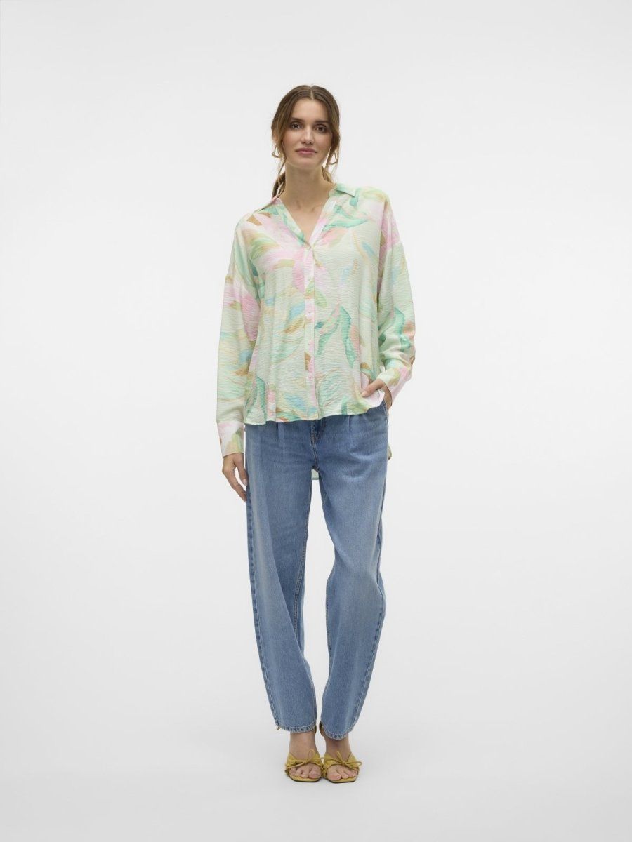 Oversize πουκάμισο με print φλοραλ Vero Moda 10315150 - Multi - thefashionproject.gr - VERO MODA