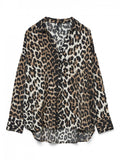 Oversize πουκάμισο με print Vero Moda 10315150 - Leopard - thefashionproject.gr - VERO MODA